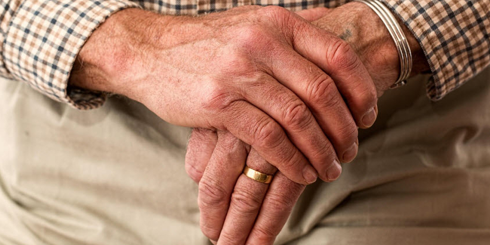 seniour walking care